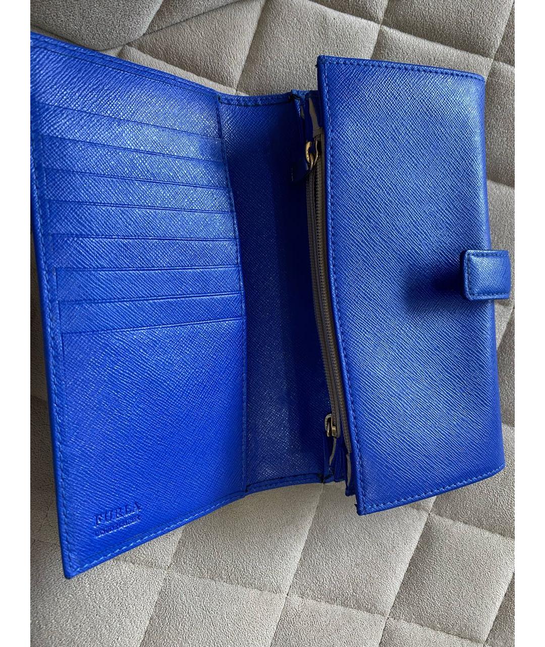 FURLA Синий кожаный кошелек, фото 2