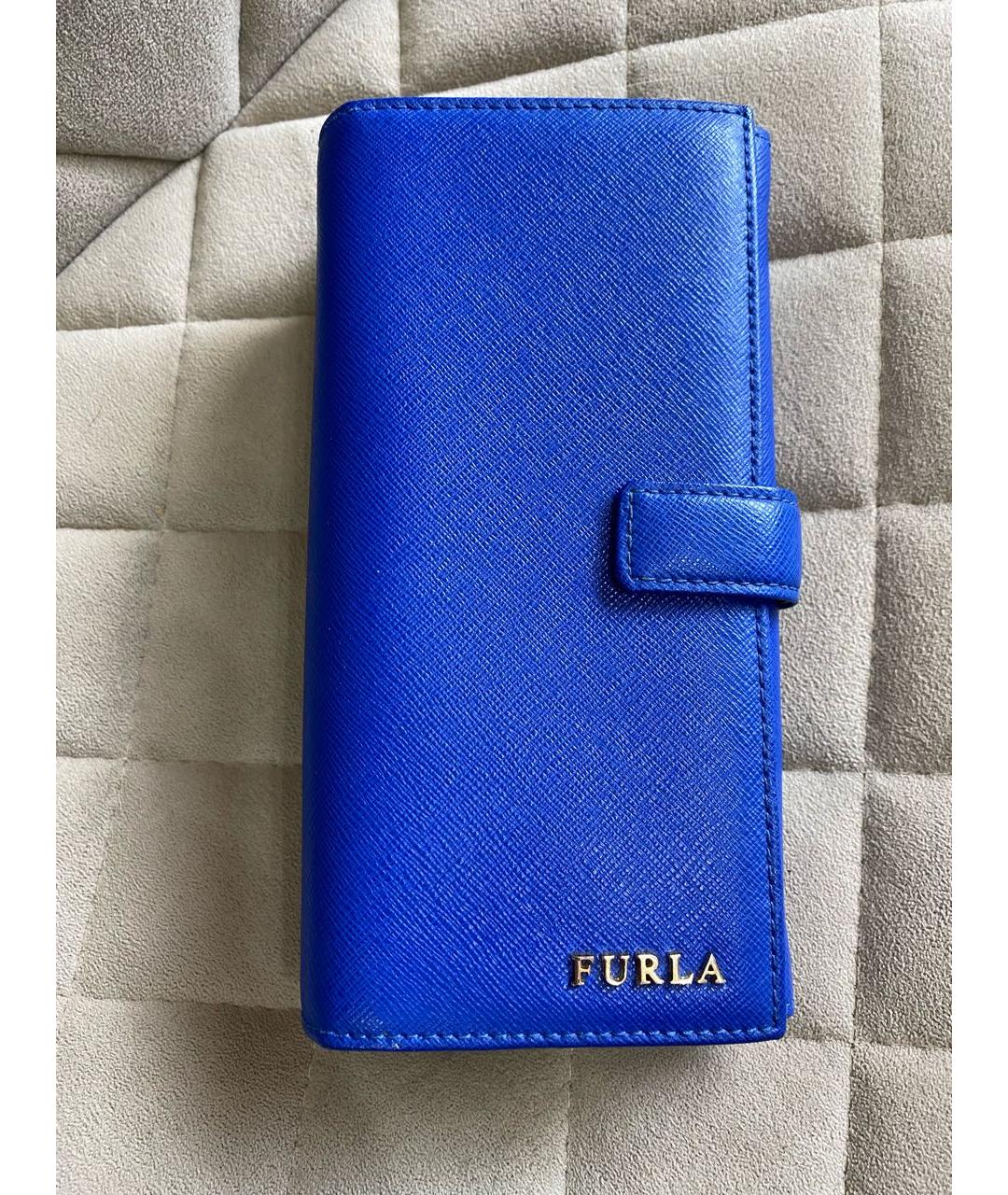 FURLA Синий кожаный кошелек, фото 5