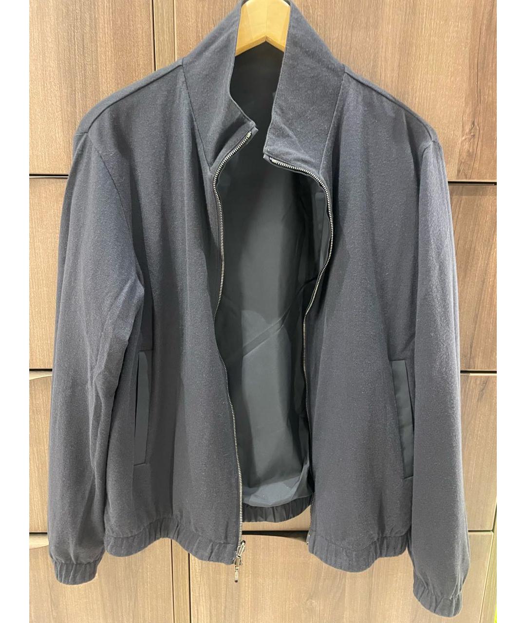 LORO PIANA Темно-синяя полиэстеровая куртка, фото 3
