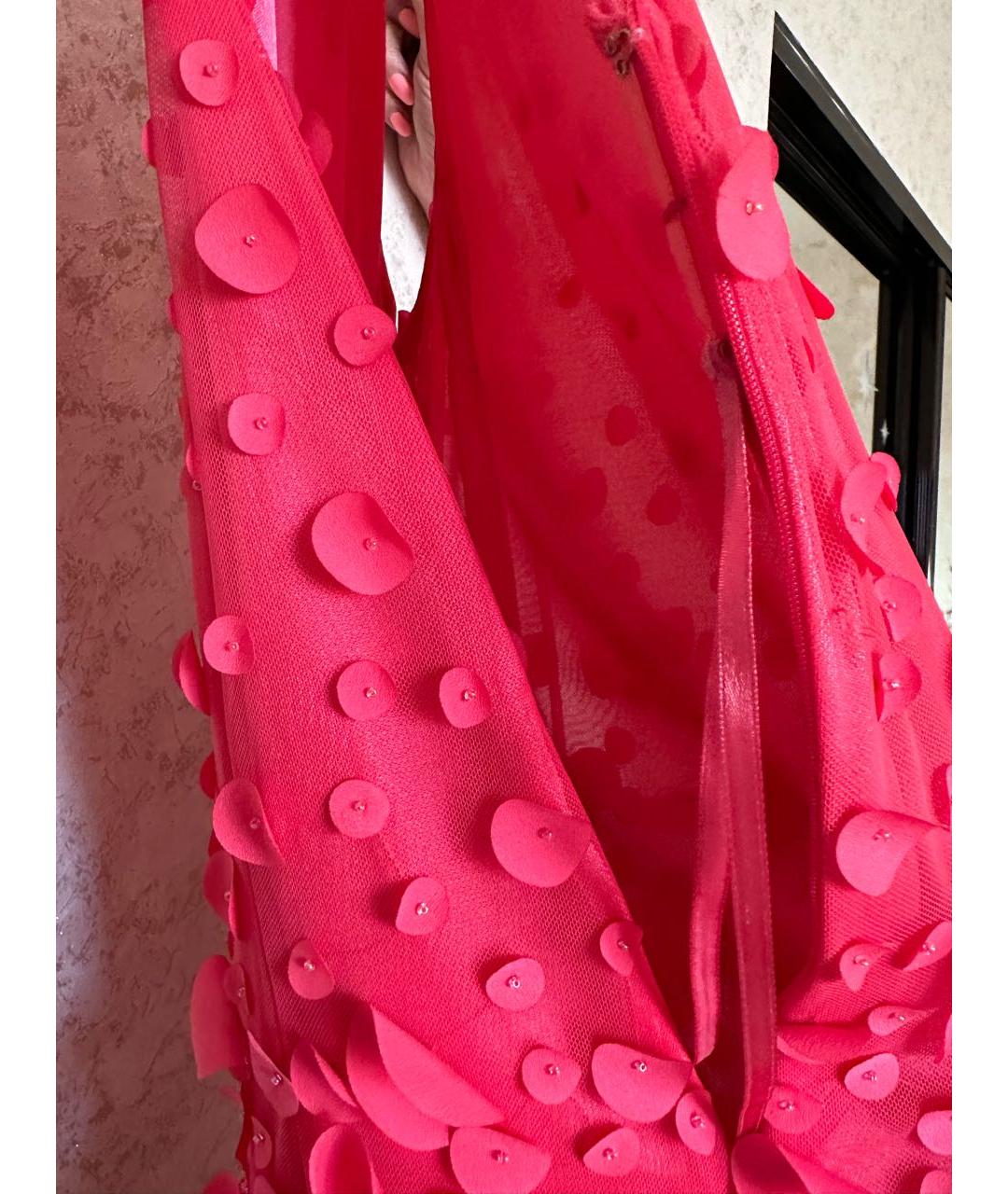 CAVALLI CLASS Розовое вискозное коктейльное платье, фото 4