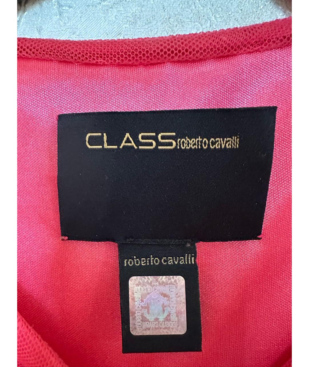 CAVALLI CLASS Розовое вискозное коктейльное платье, фото 3