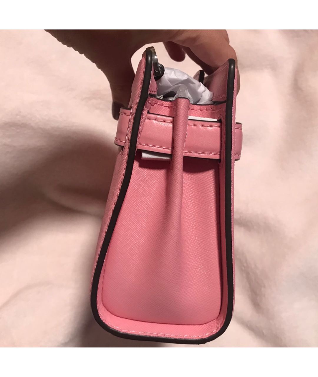 MICHAEL KORS Розовая кожаная сумка через плечо, фото 3