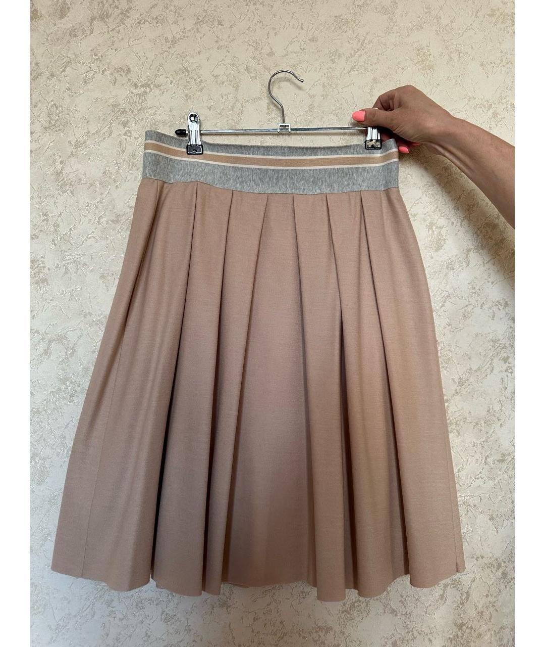MARC CAIN Бежевая полиэстеровая юбка миди, фото 6