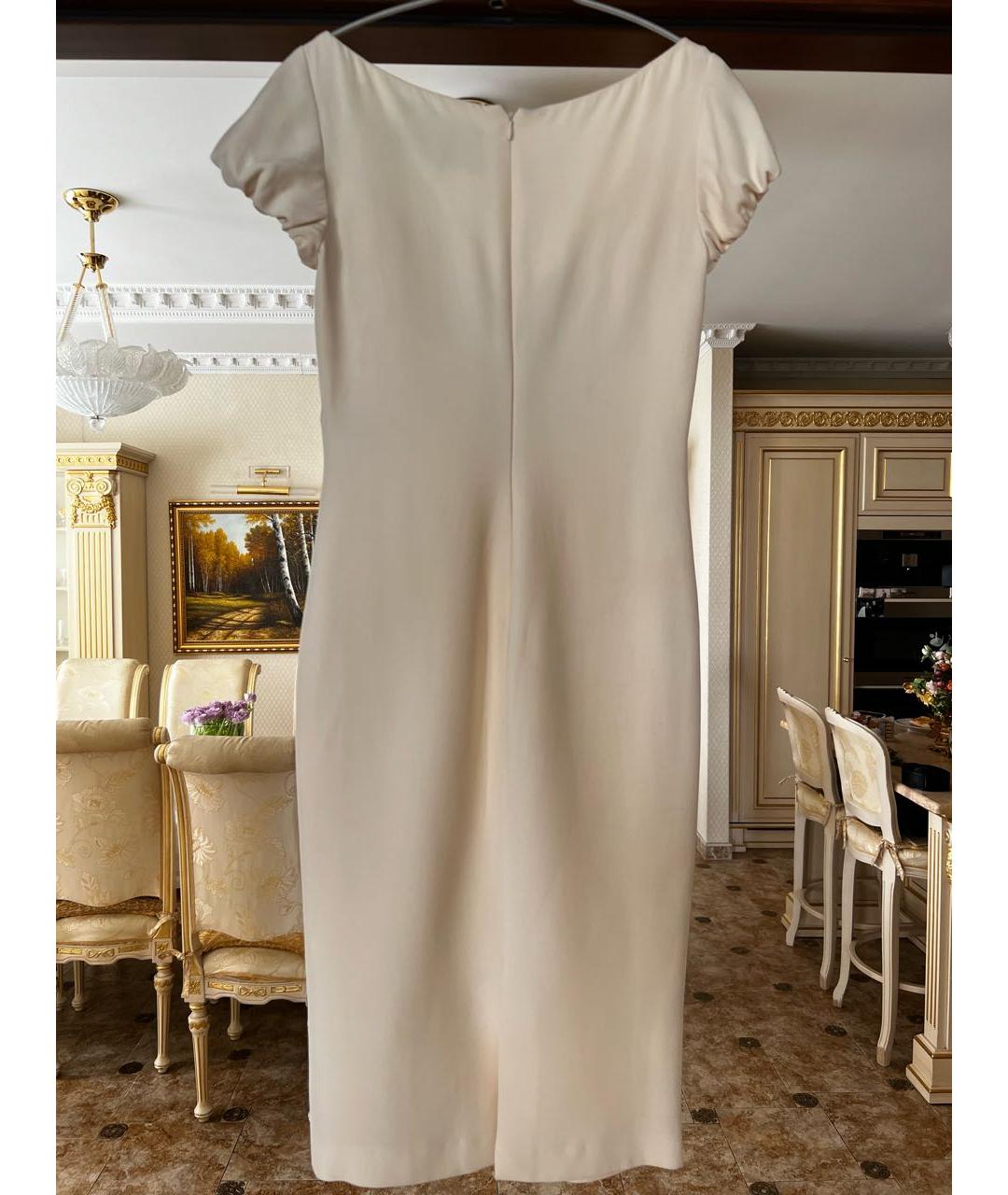 GIAMBATTISTA VALLI Белое шелковое коктейльное платье, фото 2