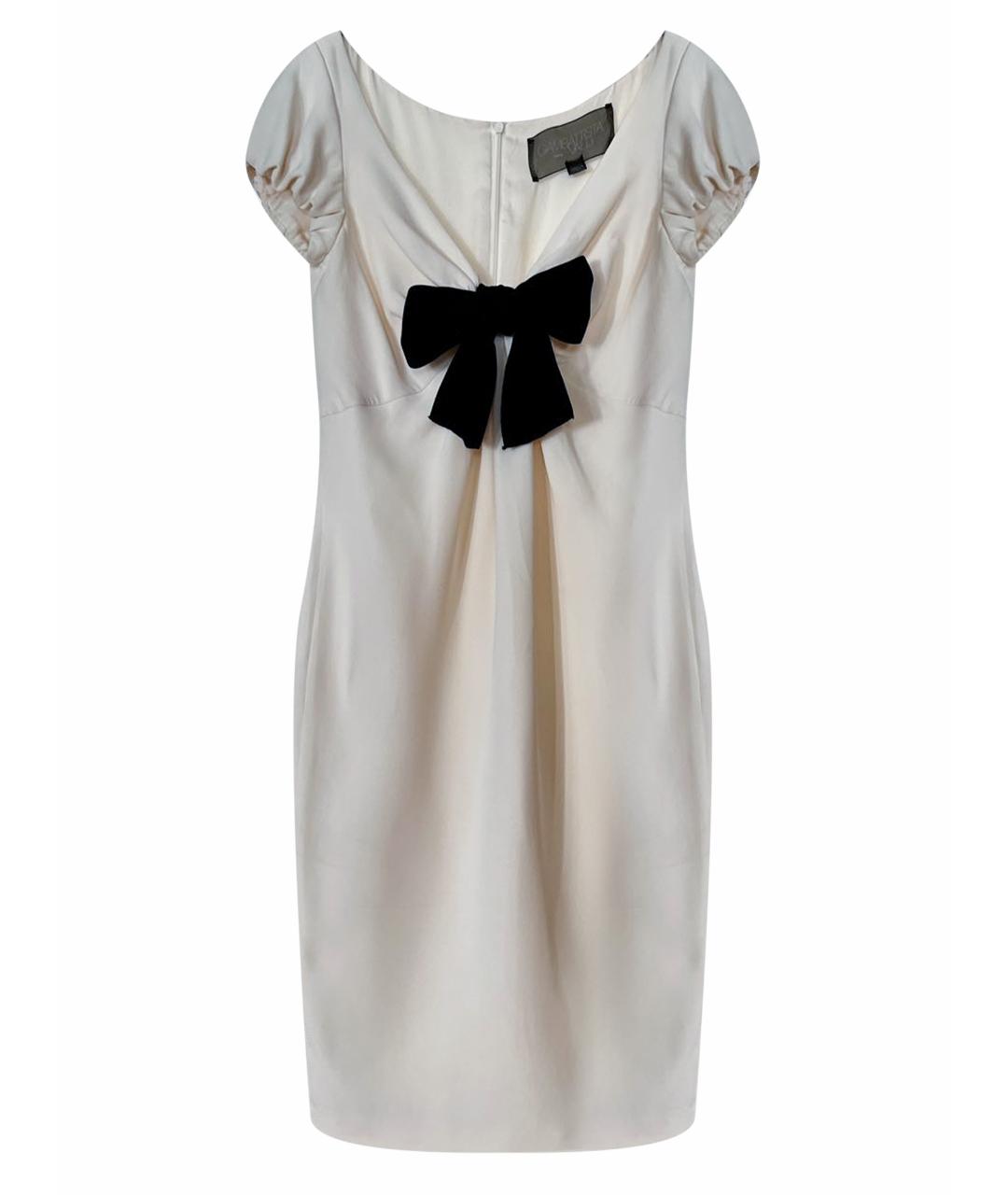 GIAMBATTISTA VALLI Белое шелковое коктейльное платье, фото 1
