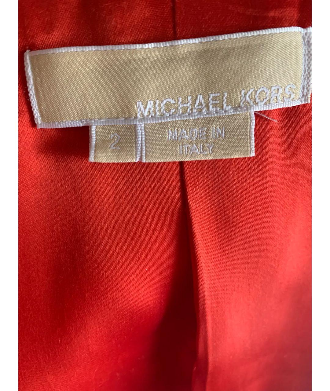 MICHAEL MICHAEL KORS Красное шерстяное пальто, фото 4
