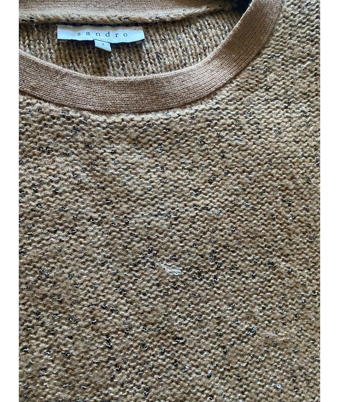 SANDRO Бежевый полиэстеровый джемпер / свитер, фото 7