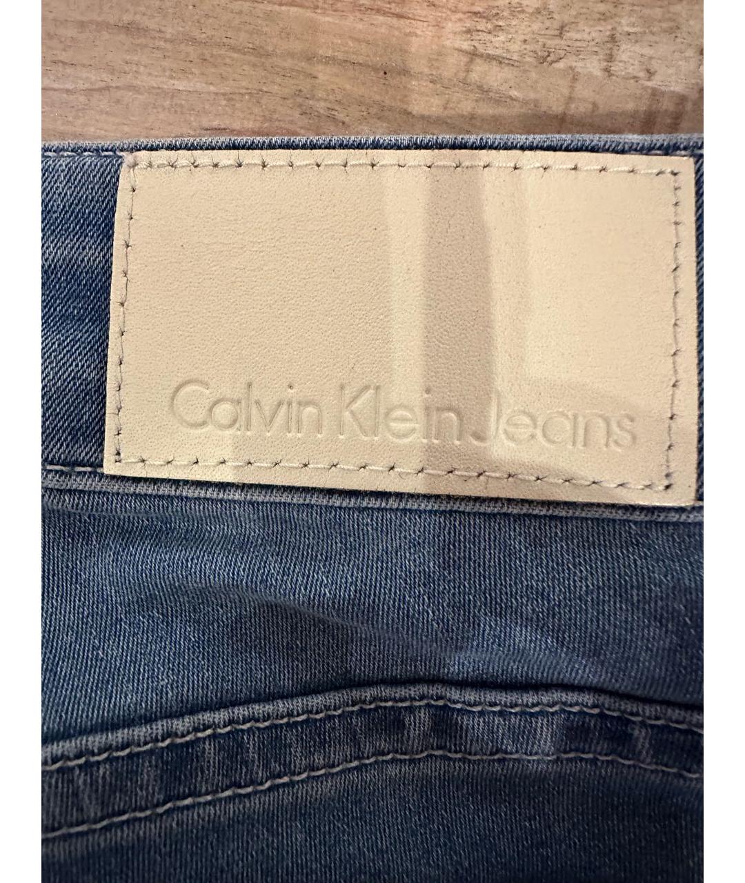 CALVIN KLEIN Хлопко-полиэстеровые джинсы слим, фото 3