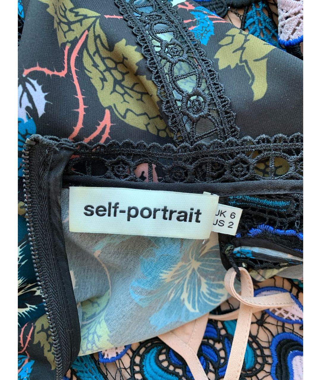 SELF-PORTRAIT Мульти полиэстеровое коктейльное платье, фото 4
