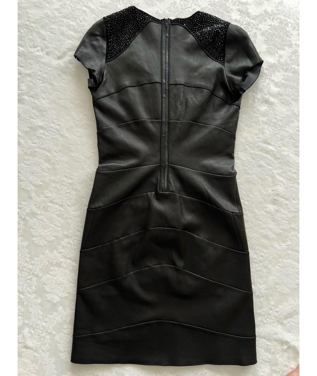 JITROIS Черное кожаное коктейльное платье, фото 2