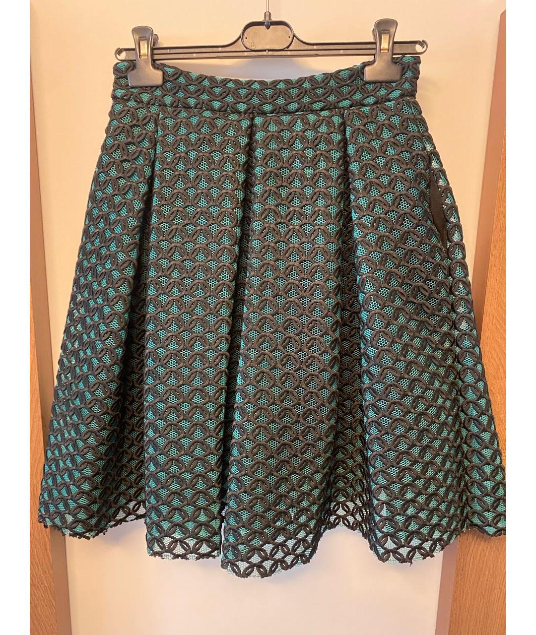 MAJE Зеленая полиэстеровая юбка мини, фото 5