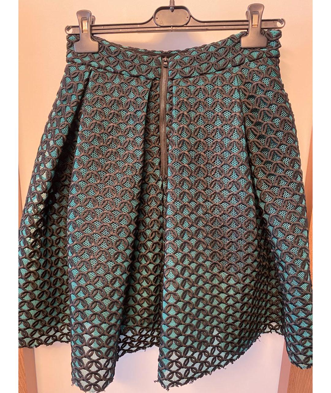 MAJE Зеленая полиэстеровая юбка мини, фото 2