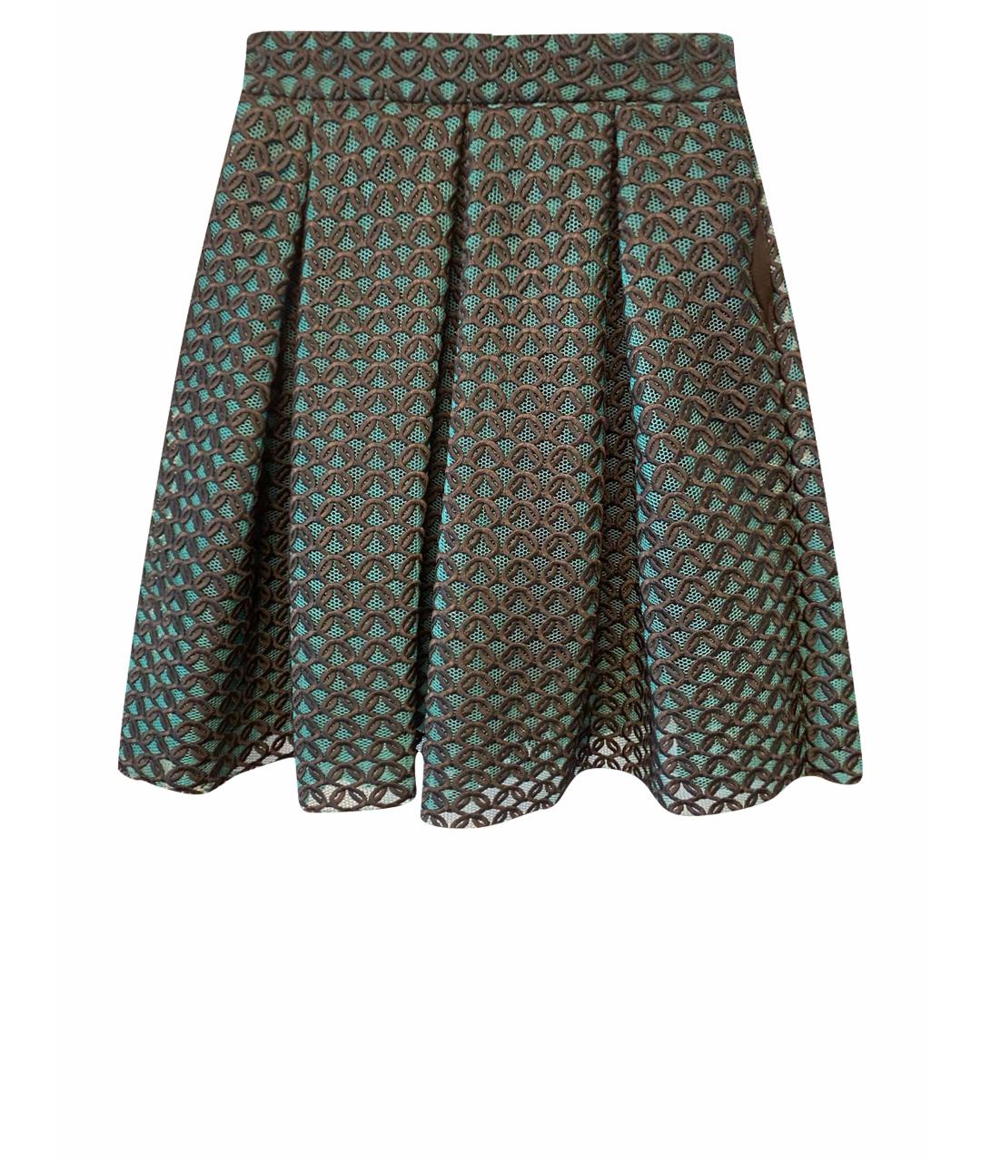 MAJE Зеленая полиэстеровая юбка мини, фото 1