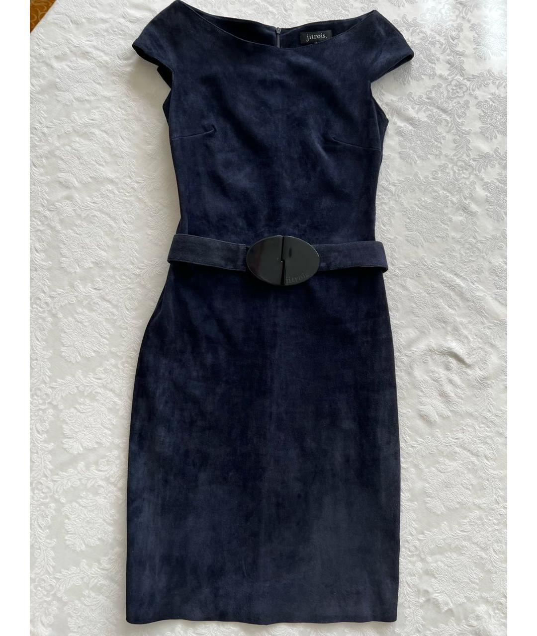 JITROIS Темно-синее замшевое повседневное платье, фото 6