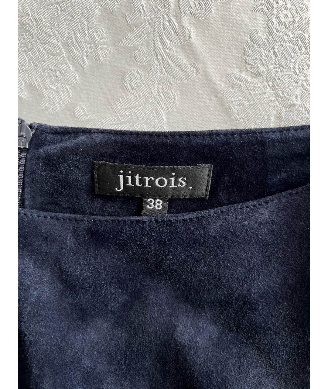 JITROIS Темно-синее замшевое повседневное платье, фото 3