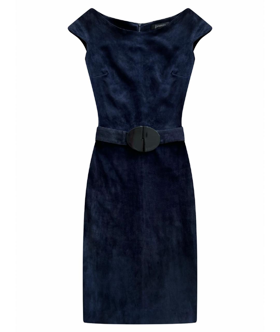 JITROIS Темно-синее замшевое повседневное платье, фото 1