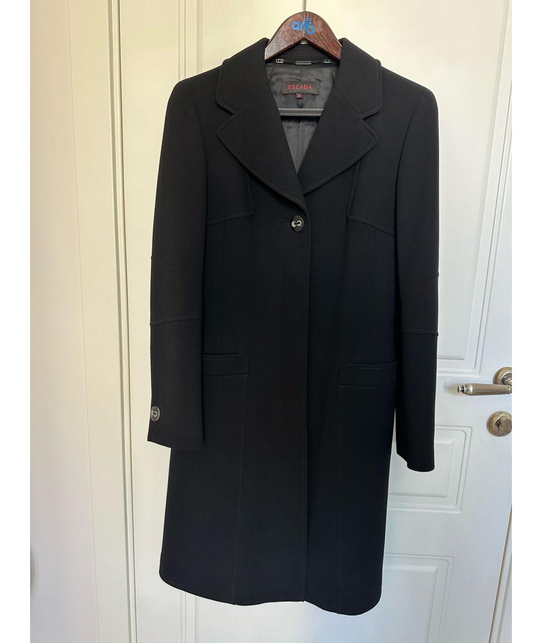 ESCADA Черное шерстяное пальто, фото 9