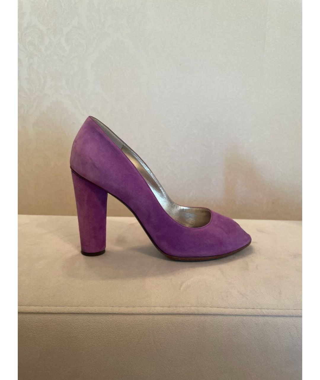 DOLCE&GABBANA Фиолетовые замшевые туфли, фото 4