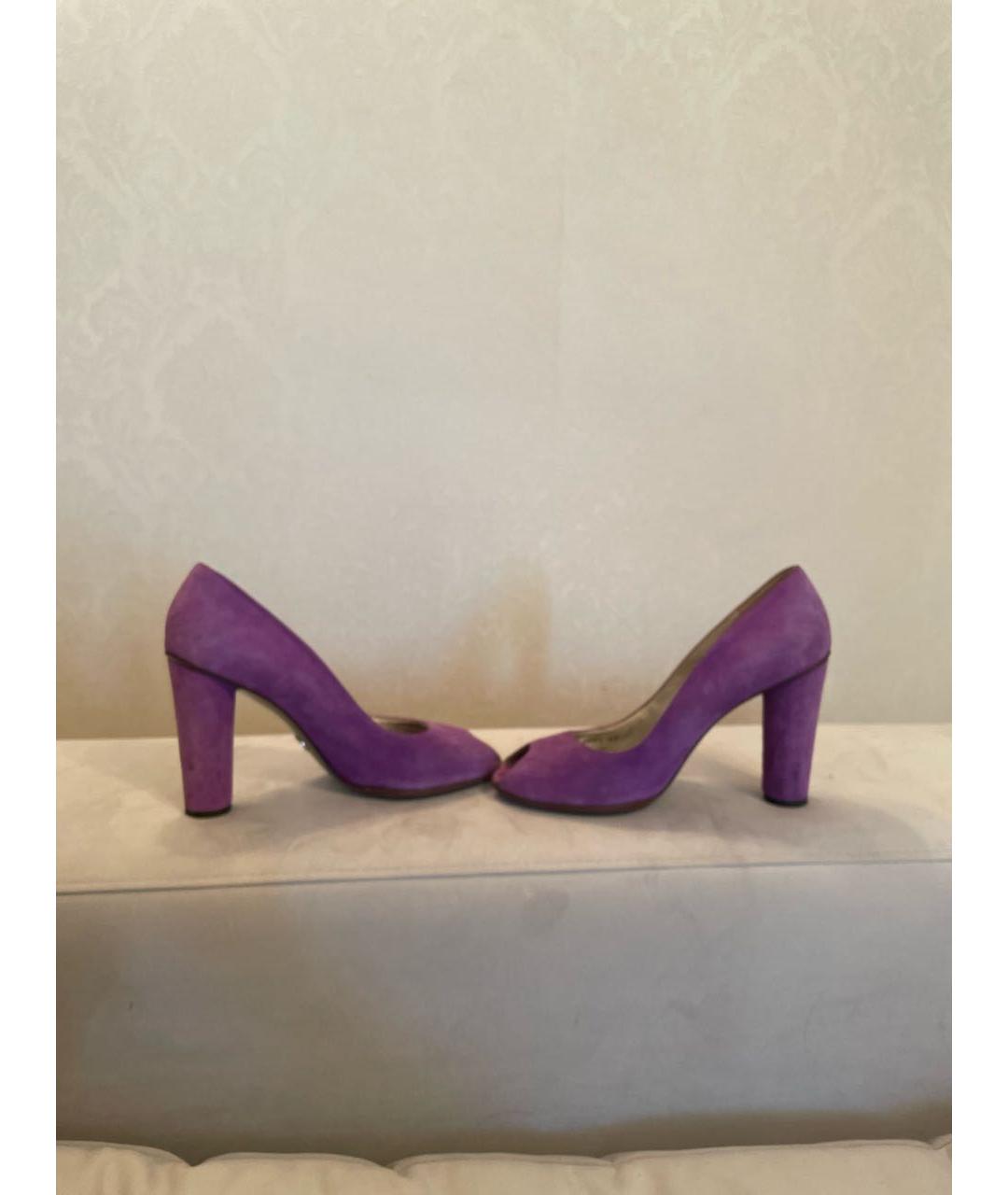 DOLCE&GABBANA Фиолетовые замшевые туфли, фото 3