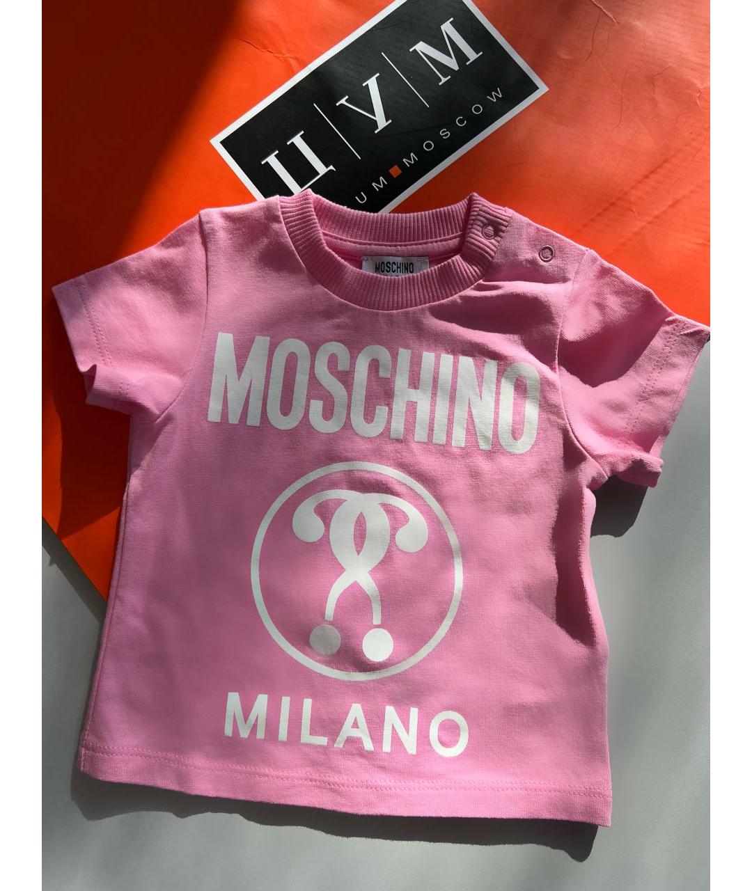 MOSCHINO Розовый футболка / топ, фото 5