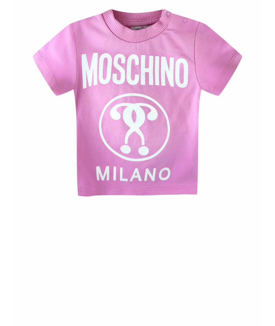 MOSCHINO Розовый футболка / топ, фото 1