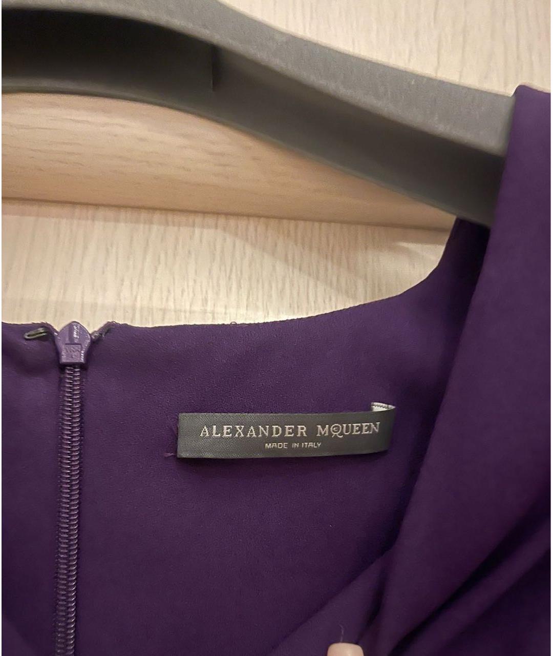 ALEXANDER MCQUEEN Фиолетовое вискозное платье, фото 3