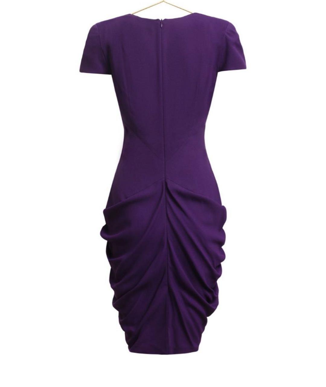 ALEXANDER MCQUEEN Фиолетовое вискозное платье, фото 2