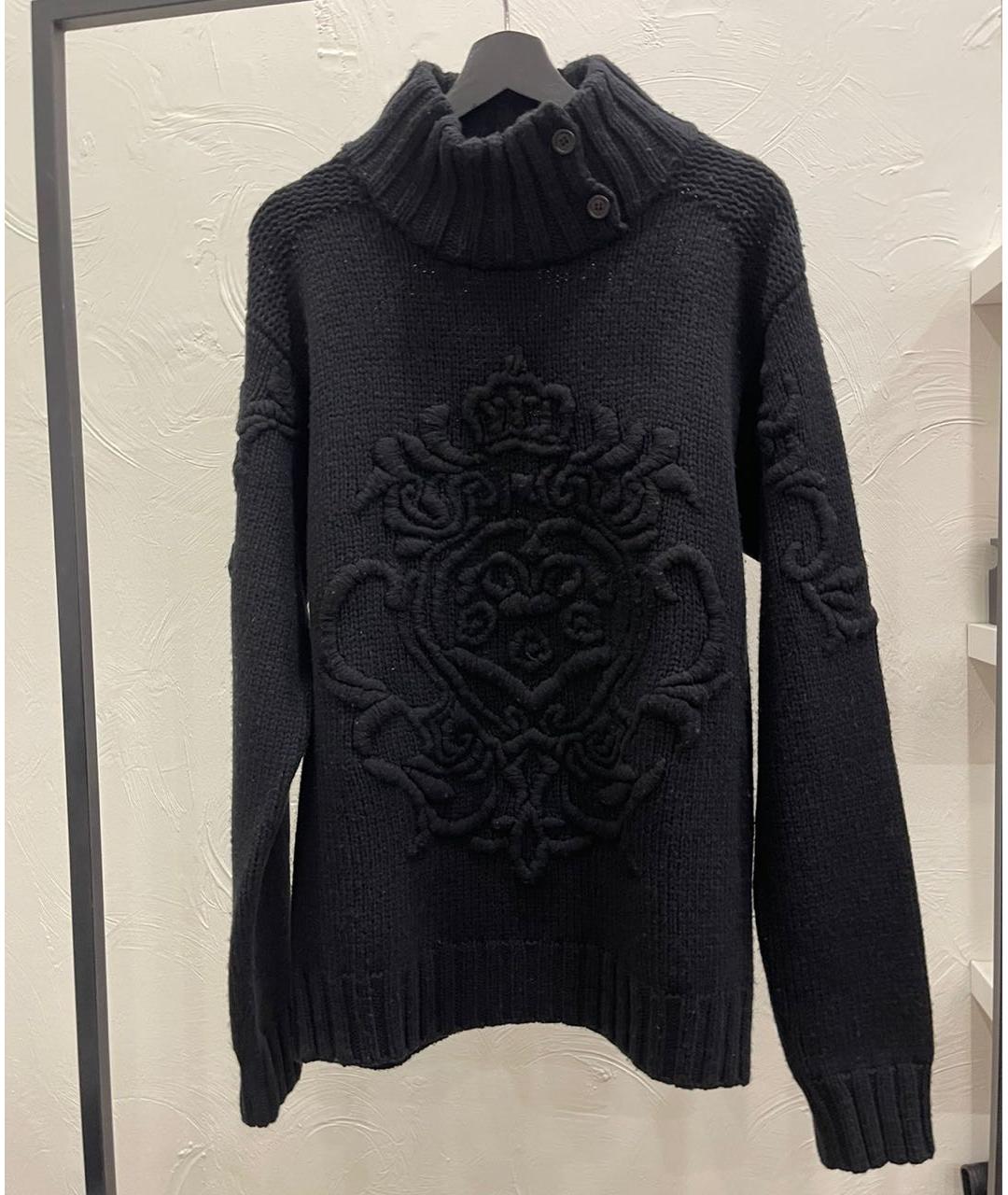 DOLCE&GABBANA Черный шерстяной джемпер / свитер, фото 6