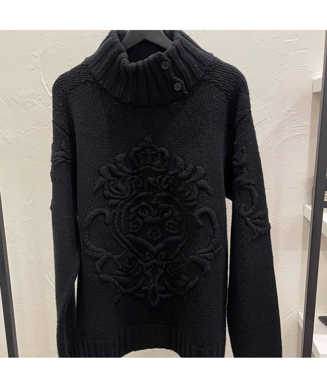DOLCE&GABBANA Черный шерстяной джемпер / свитер, фото 2