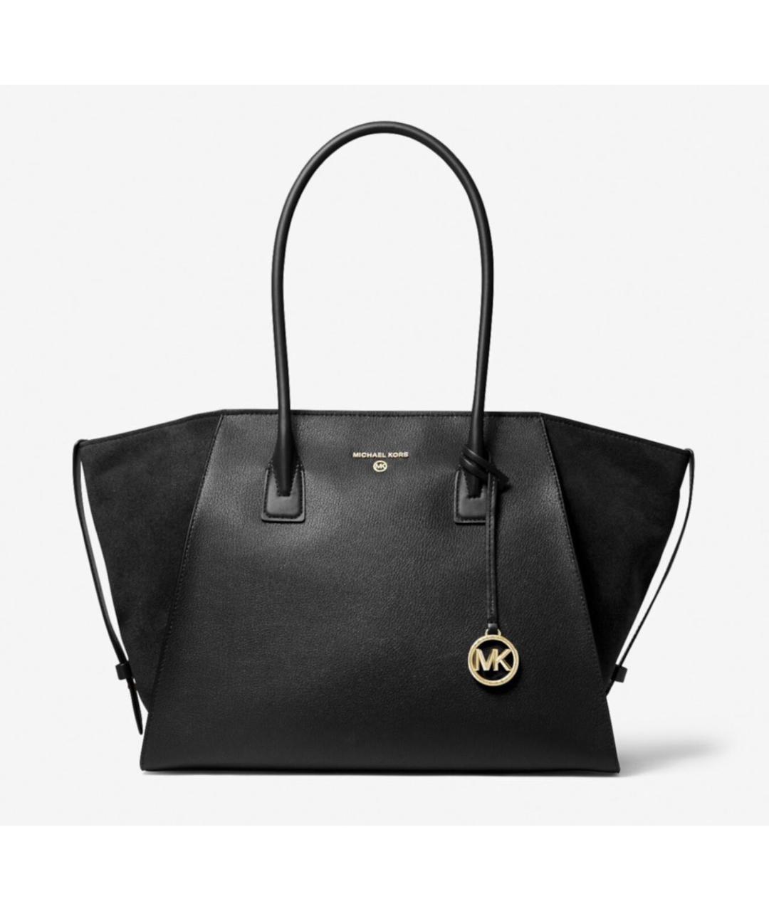 MICHAEL KORS Черная кожаная сумка тоут, фото 7