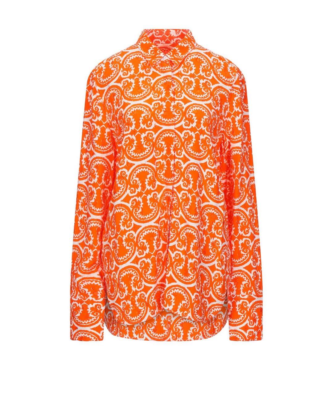 JIL SANDER Оранжевая вискозная рубашка, фото 1