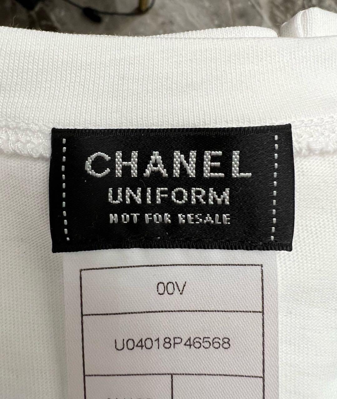 CHANEL PRE-OWNED Хлопко-эластановая футболка, фото 3