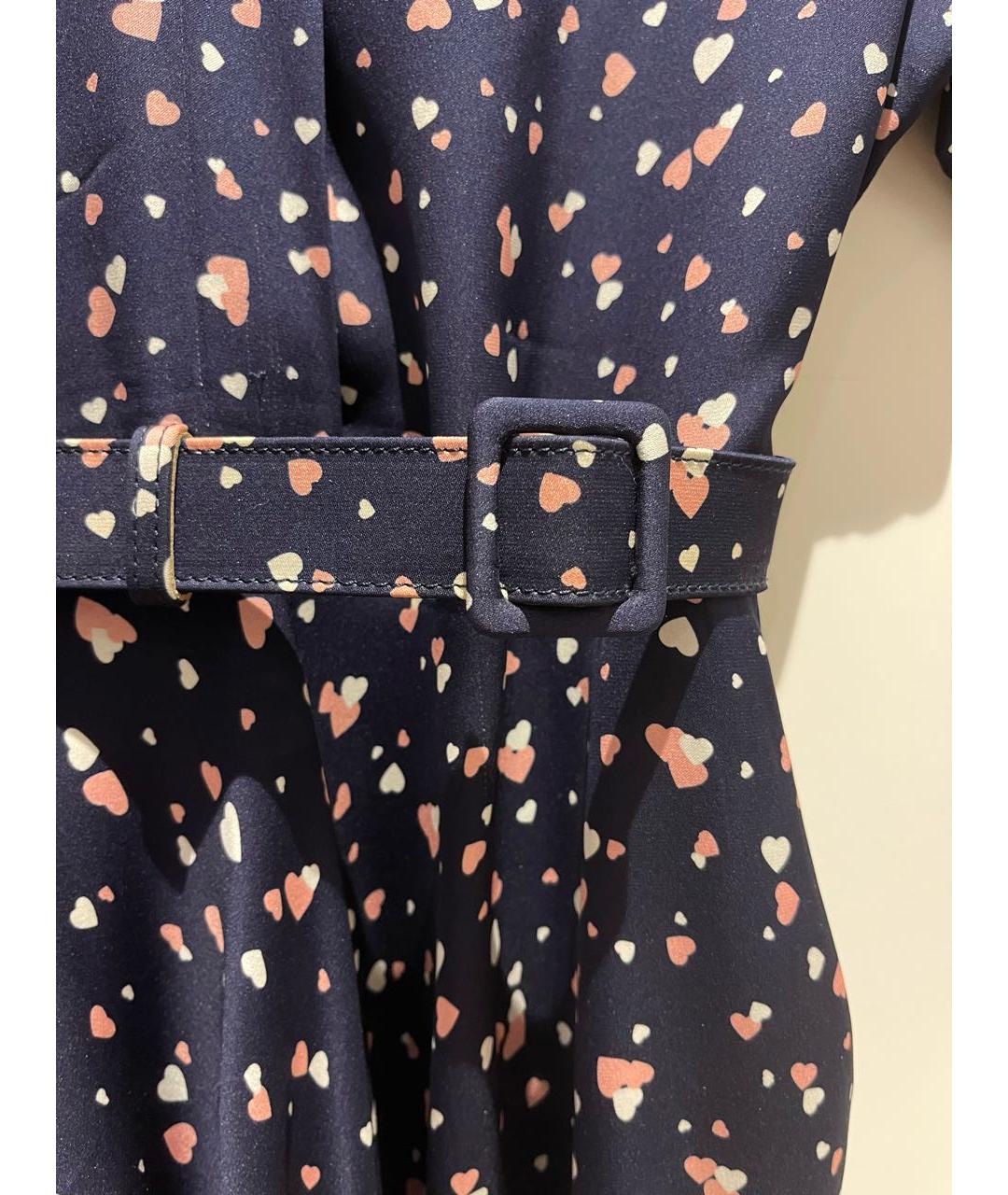 ALEXANDER TEREKHOV Темно-синее шелковое повседневное платье, фото 4