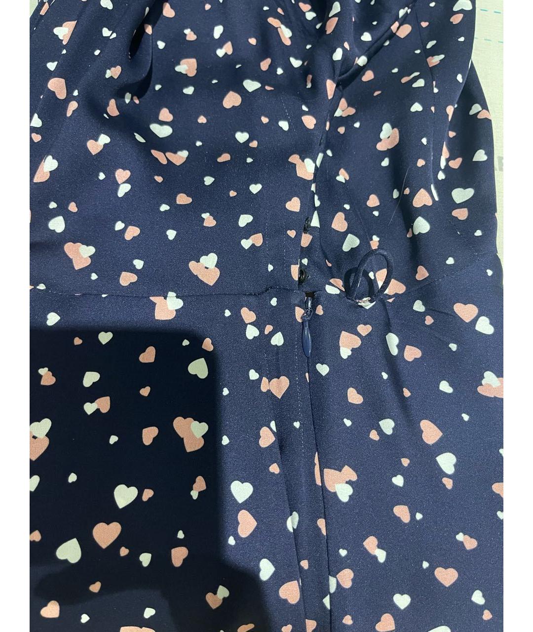 ALEXANDER TEREKHOV Темно-синее шелковое повседневное платье, фото 6