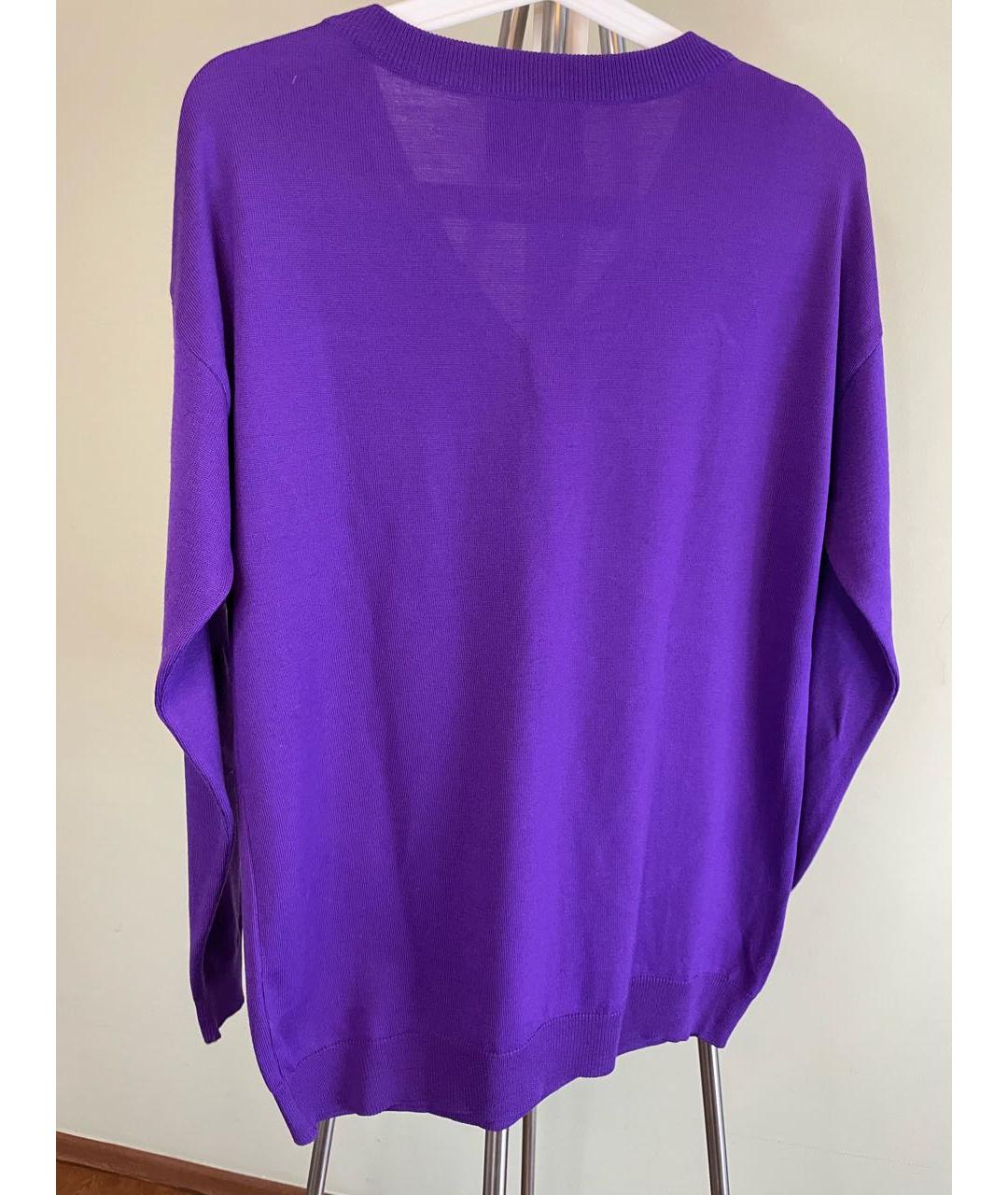 BOUTIQUE MOSCHINO Фиолетовый шерстяной джемпер / свитер, фото 2