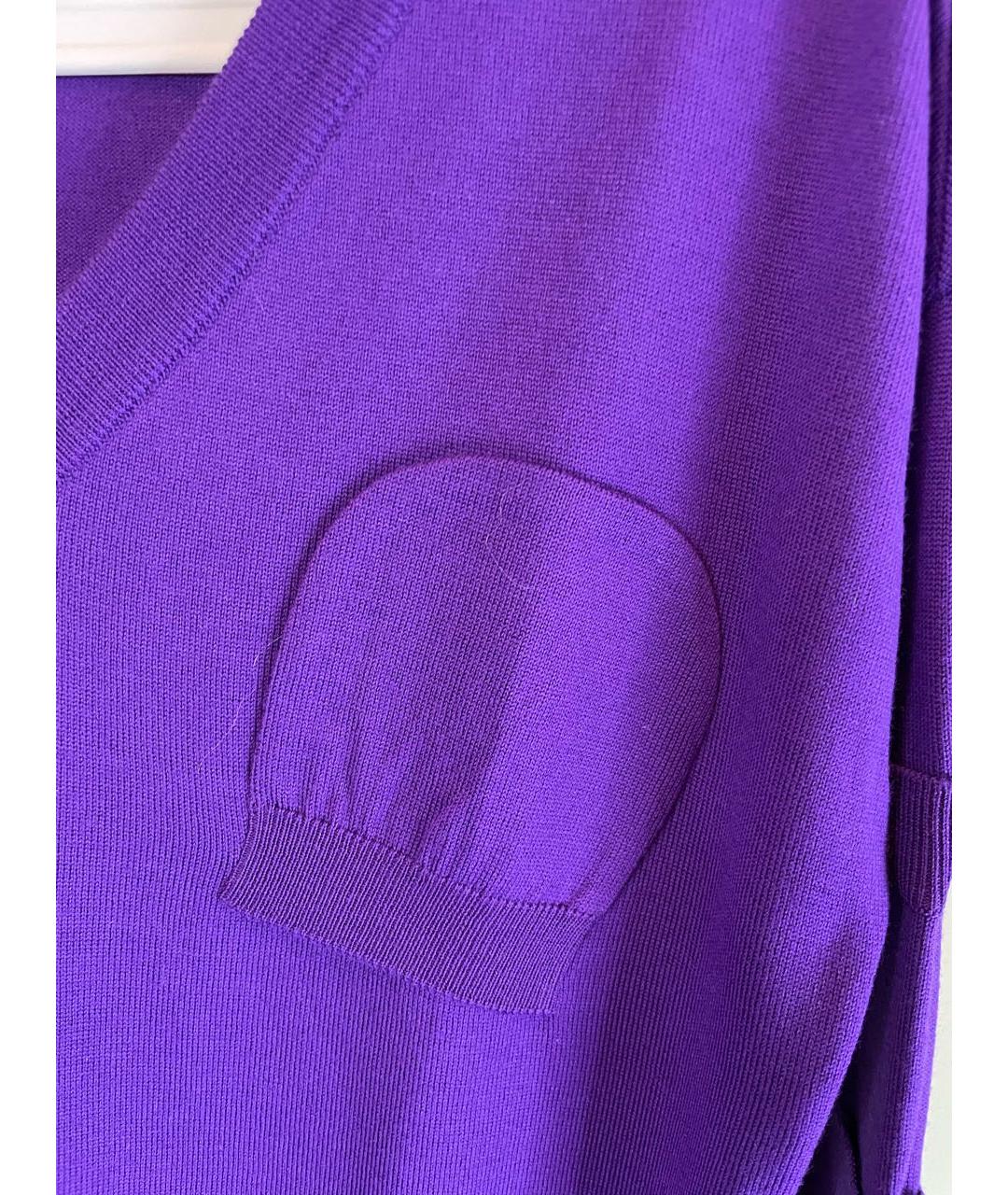 BOUTIQUE MOSCHINO Фиолетовый шерстяной джемпер / свитер, фото 4