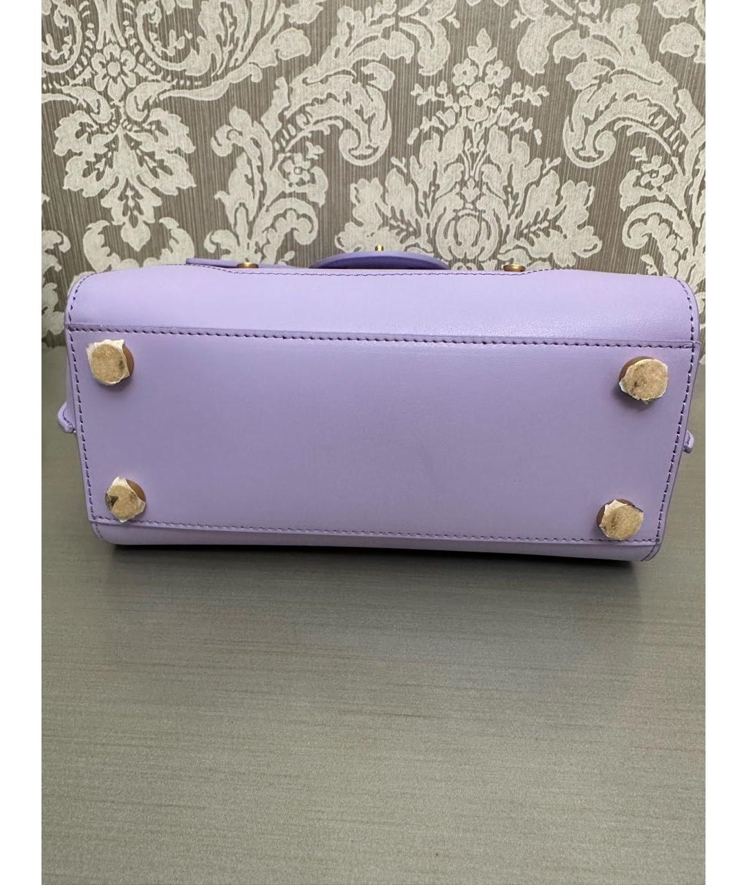 BALMAIN Фиолетовая кожаная сумка с короткими ручками, фото 8