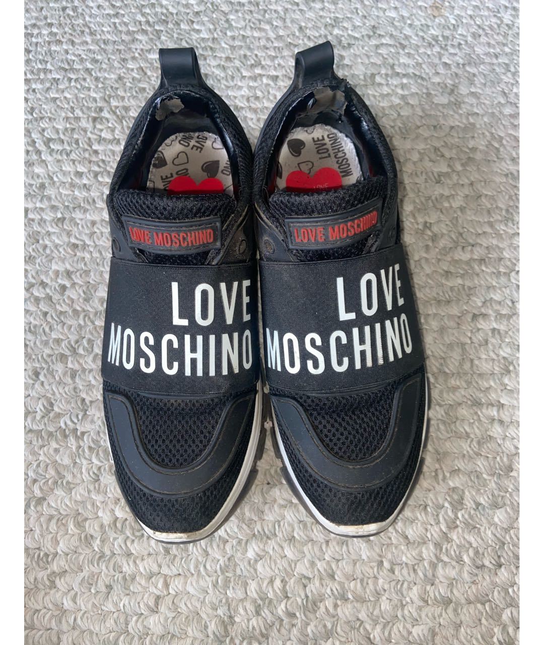 LOVE MOSCHINO Черные резиновые кроссовки, фото 2