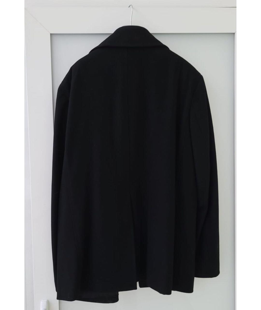 CORTIGIANI Черное шерстяное пальто, фото 2