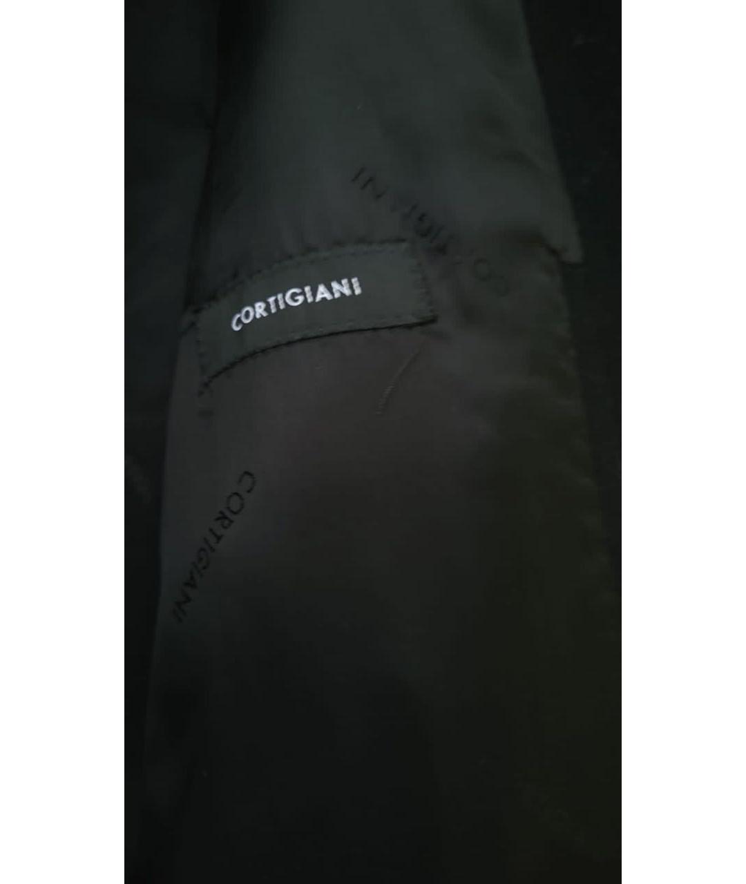 CORTIGIANI Черное шерстяное пальто, фото 3