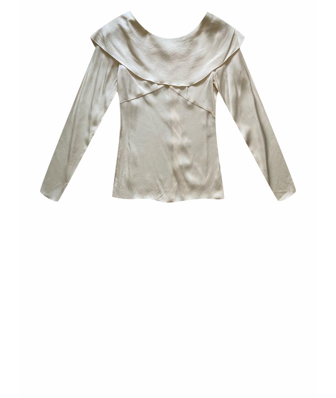 CHANEL PRE-OWNED Бежевая шелковая блузы, фото 1