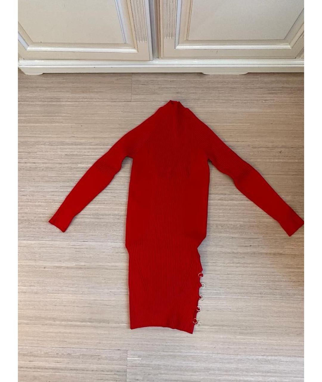 JACQUEMUS Красное вискозное повседневное платье, фото 2