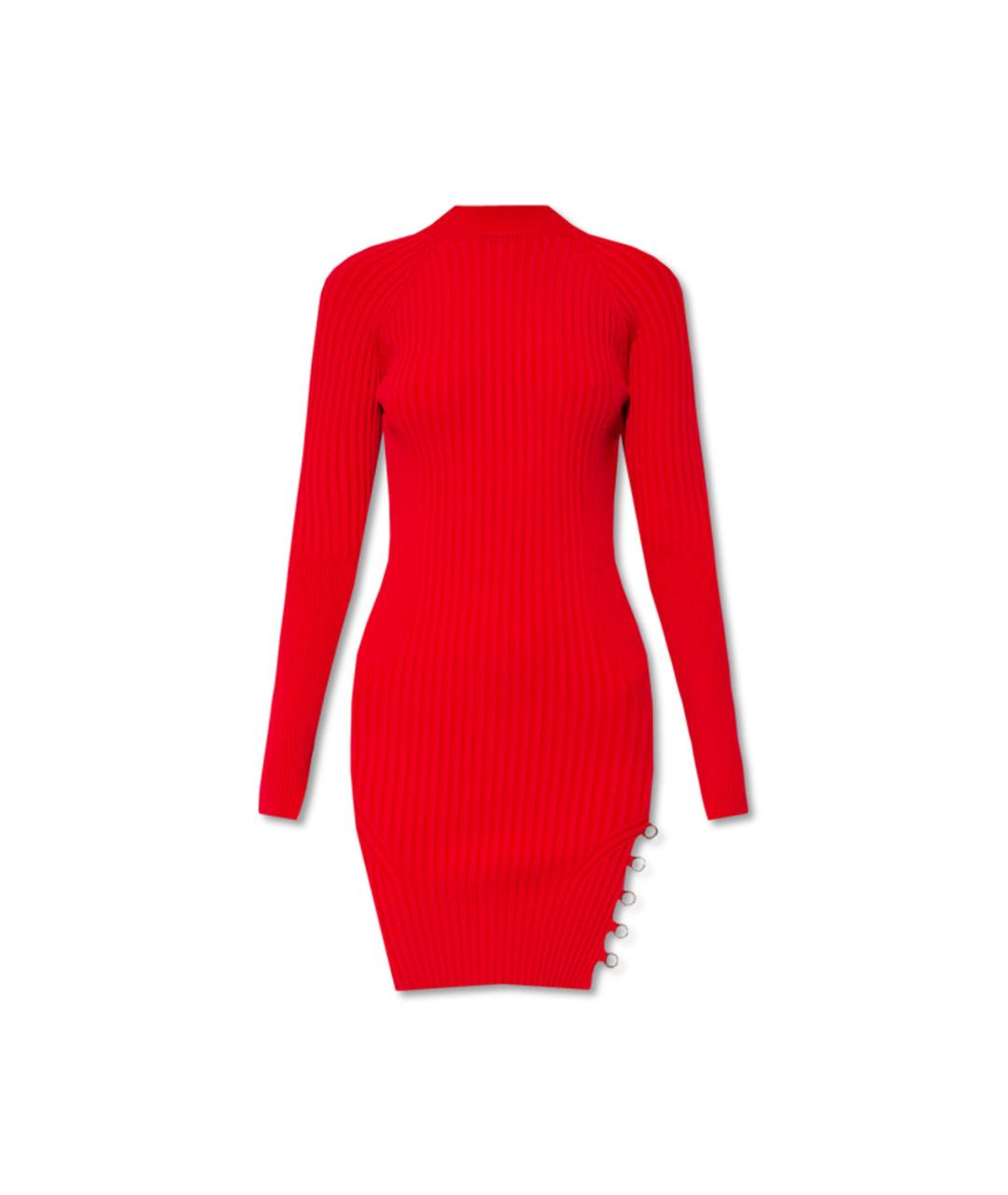 JACQUEMUS Красное вискозное повседневное платье, фото 6