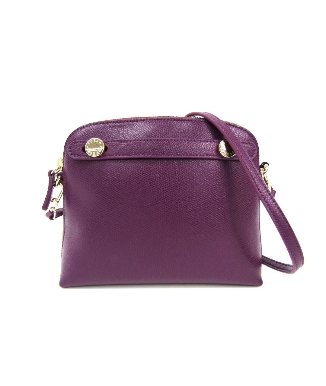 FURLA Фиолетовая кожаная сумка через плечо, фото 10