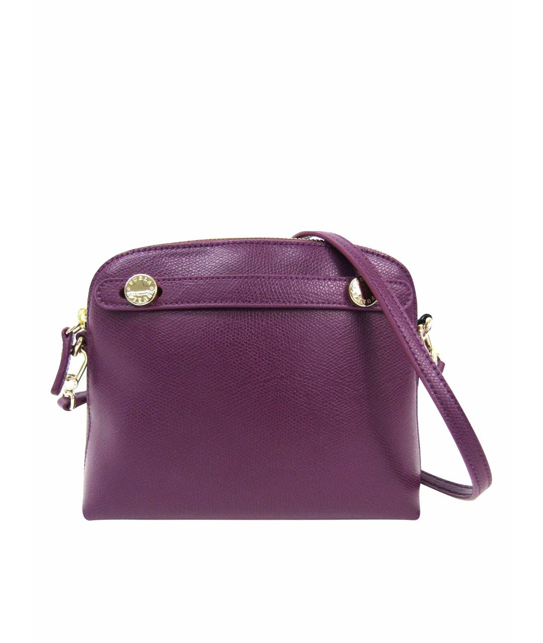 FURLA Фиолетовая кожаная сумка через плечо, фото 1