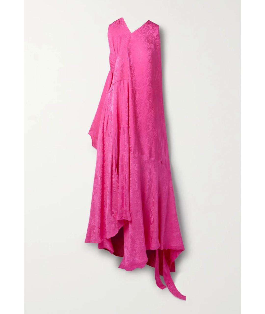 BALENCIAGA Розовое вискозное вечернее платье, фото 5