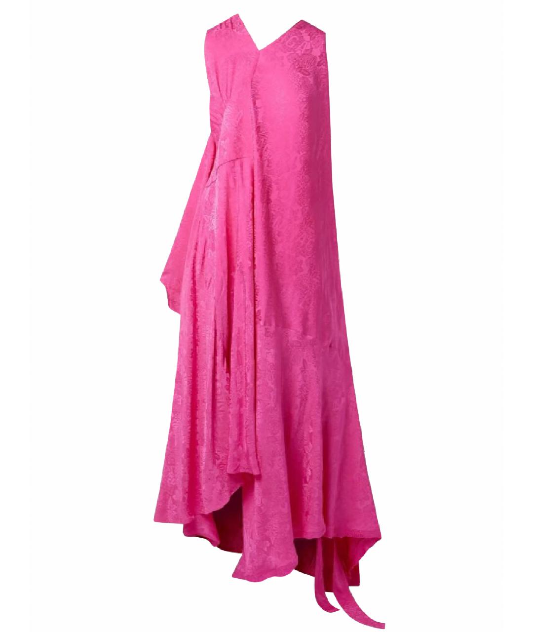 BALENCIAGA Розовое вискозное вечернее платье, фото 1