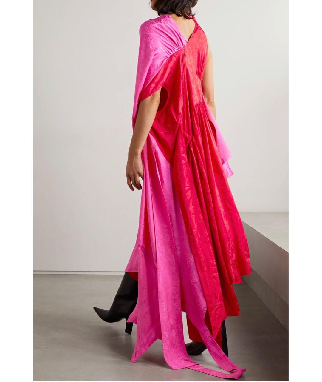 BALENCIAGA Розовое вискозное вечернее платье, фото 2
