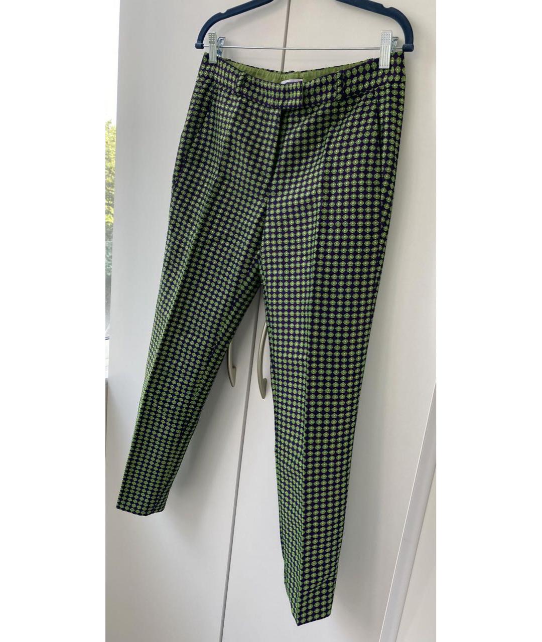 MOSCHINO Зеленые полиэстеровые брюки узкие, фото 8