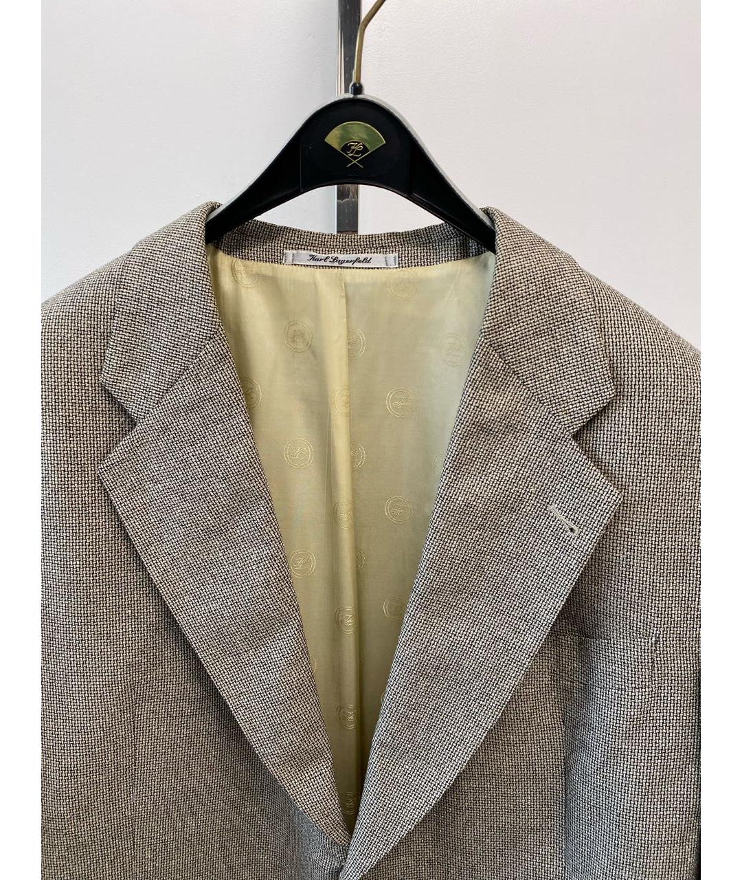 KARL LAGERFELD Серый шелковый пиджак, фото 3